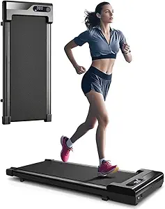 Walking Pad Treadmill for Home - Under Desk Treadmills Portable Mini Walkingpad Compact Walk Pads for Small Spaces Office Indoor Apartment Floor Flat Running Machine with Remote Quiet Lightweight