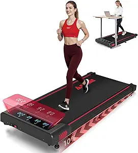 Walking Pad with 10% Incline Treadmills for Home, 4 in 1 6.2MPH Walking Pad Under Desk Treadmill with Full Screen LED Display, 2.75HP Brushless Drive, 12 HIIT Programs, 350 LBS Weight Capacity